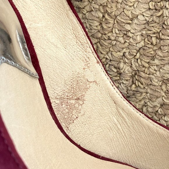 Michael Kors York Platform Suede Peeptoe Pumps in Bordeaux, 6.5M - Picture 9 of 13